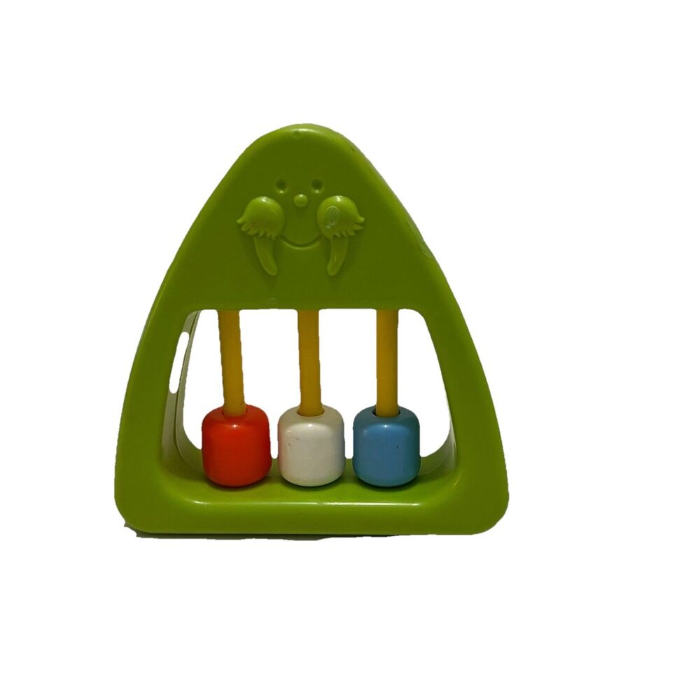VINTAGE 1978 FISHER PRICE GUS THE WALRUS TUB N POOL TOY RATTLE ABACUS Green